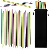 CODOHI 90PCS Bamboo Pick Up Sticks Bamboo Classic Game 7.5 Inch Long Pick-up-Sticks Fun Family Game - Nostalgic Games