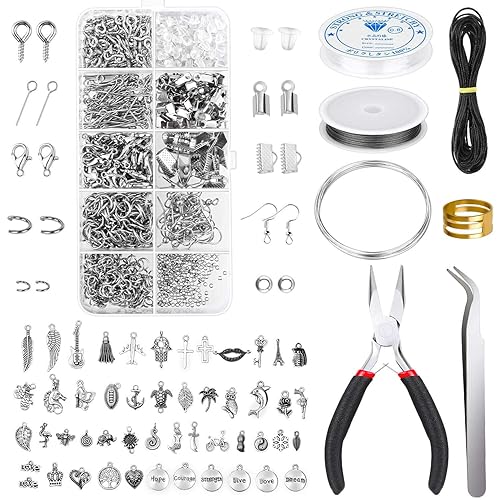Jewelry Making Kit, Paxcoo Necklace Making kit with Jewelry Wire