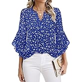 Timeson Women's 3/4 Sleeve Dressy Casual Top