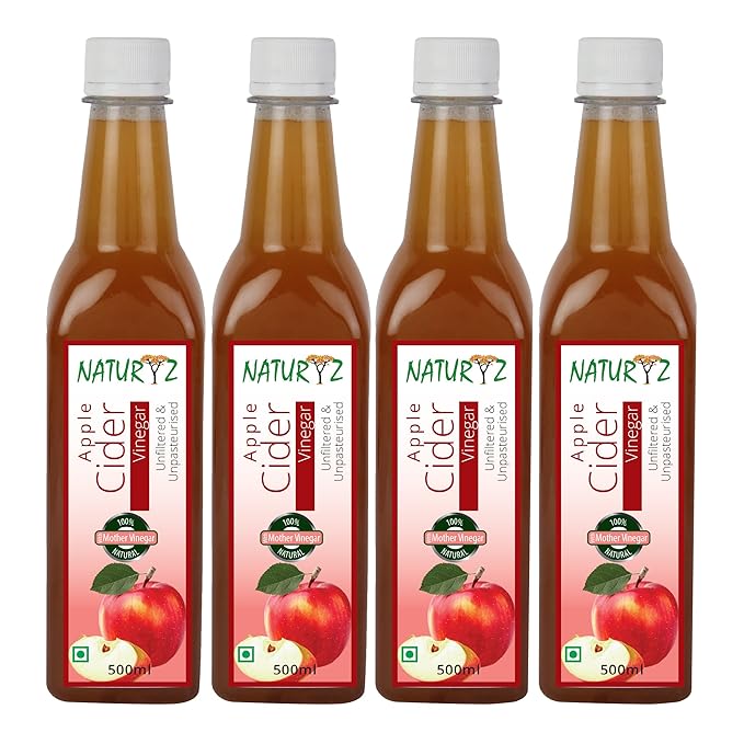 Buy Naturyz Apple Cider Vinegar 500 Ml Pack Of 4 For Weight