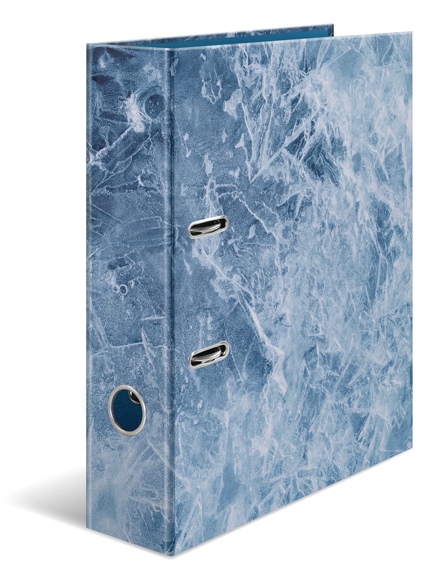 HERMA Folder A4 Natural Ice Winter, 7 cm Wide, Children's Ring Binder with Motif, Colourful Lever Arch File with Shiny Finish and Inner Print for Boys and Girls