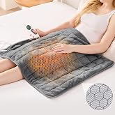 MAXEVE Weighted Heating Pad 7lbs 29x24 for Back Belly Cramps Relief | 9 Heat Levels, 4 Timers, 35-50&deg;C Adjustable, Overheat Protection, for Belly Shoulders Knees Legs, Home Office, Gift for Women