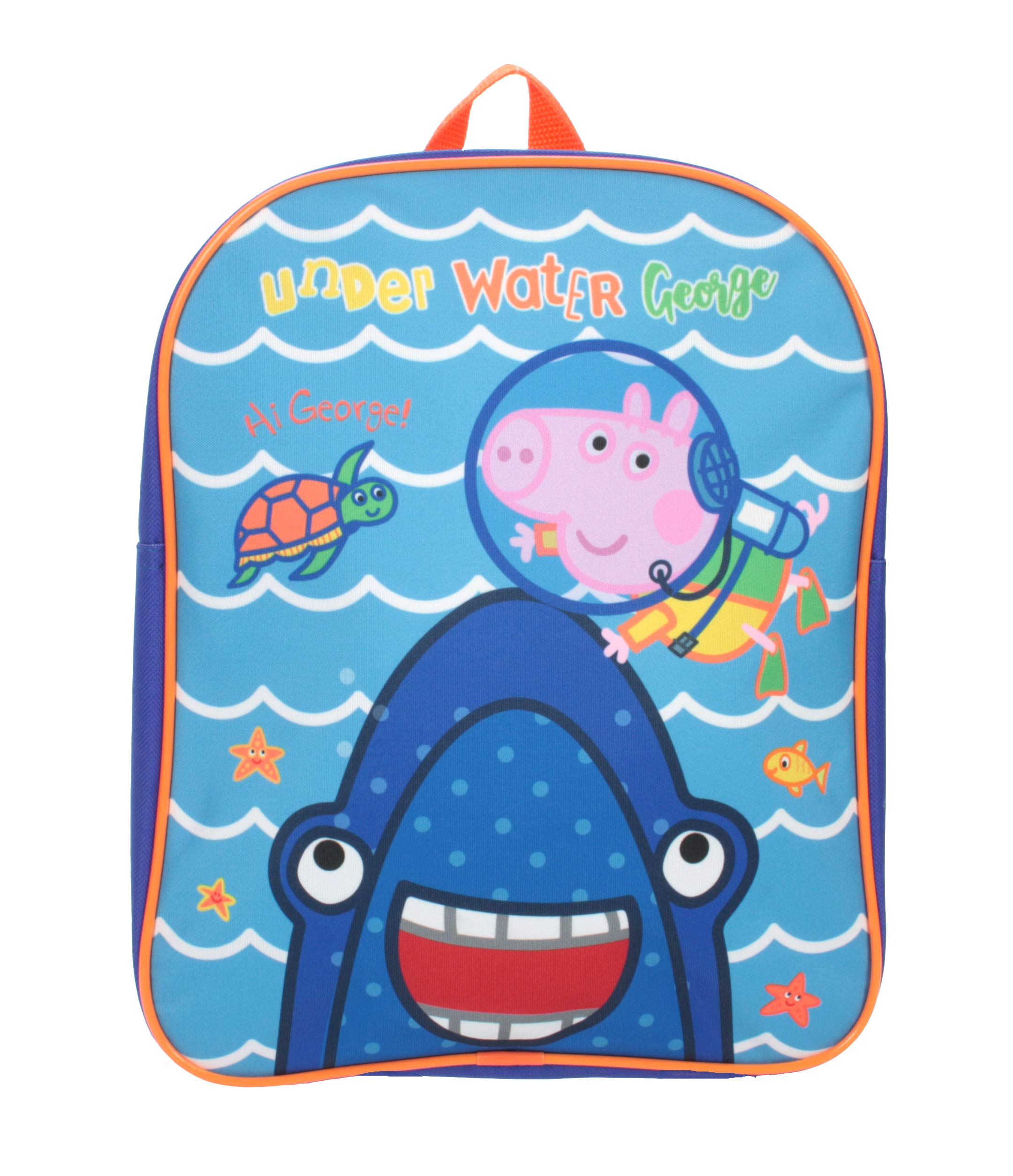 George Pig Underwater Shark Basic Backpack Blue