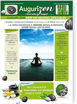 Biglietto Il Giornale Degli Auguri Compleanno Zen Amazon It Giochi E Giocattoli