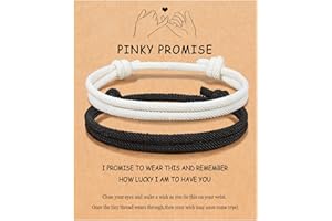 UNGENT THEM Adjustable Rope Couples Bracelets for Men, Boyfriend, Girlfriend, Soulmate, Husband, Wife - Anniversary Valentines Day Birthday Christmas Gift for Him and Her