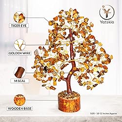 YATSKIA Tiger Eye Crystal - Tree of Life, Healing