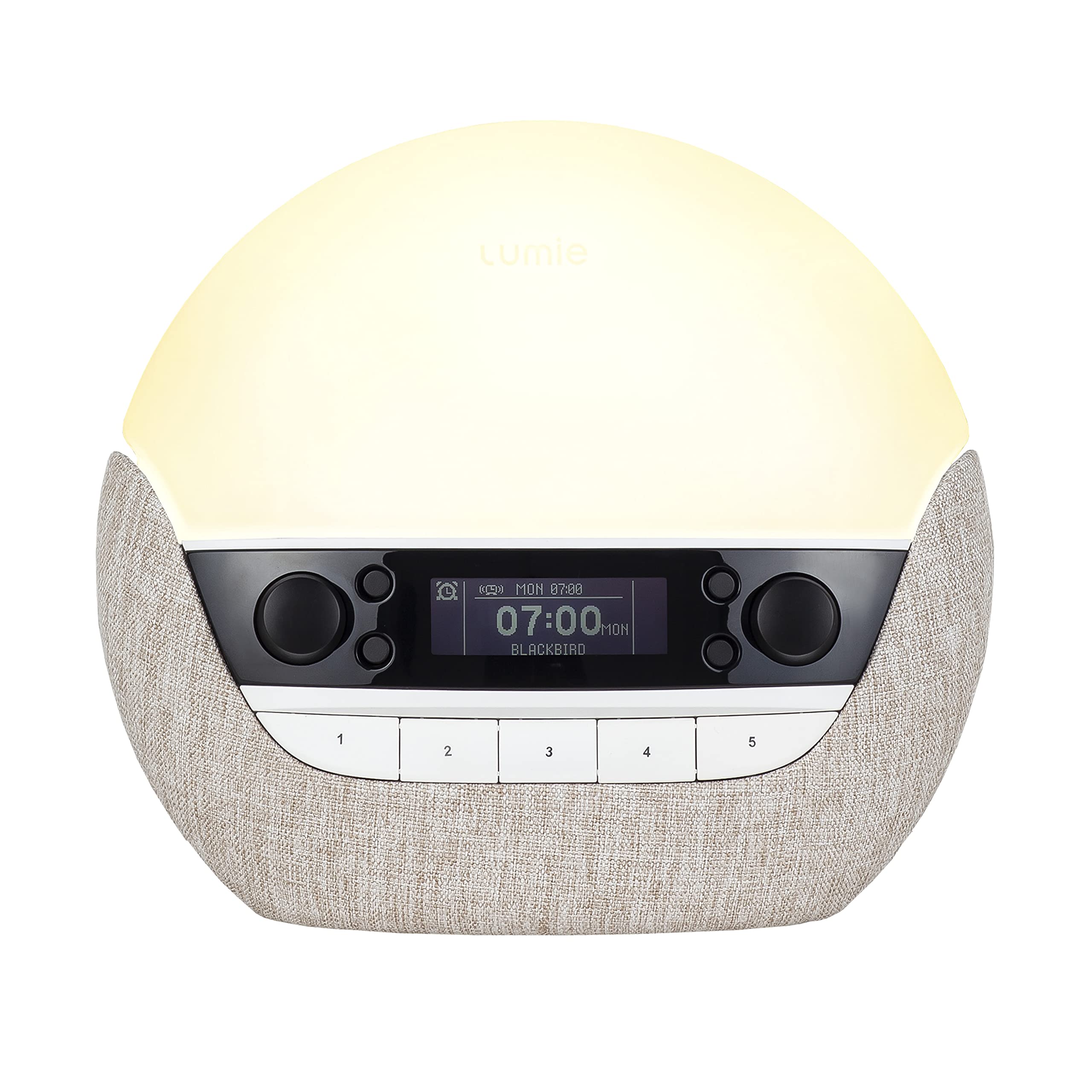 Lumie Bodyclock Luxe 700FM - Wake-Up Light with FM Radio, Bluetooth Speakers & Low-Blue Light for Sleep