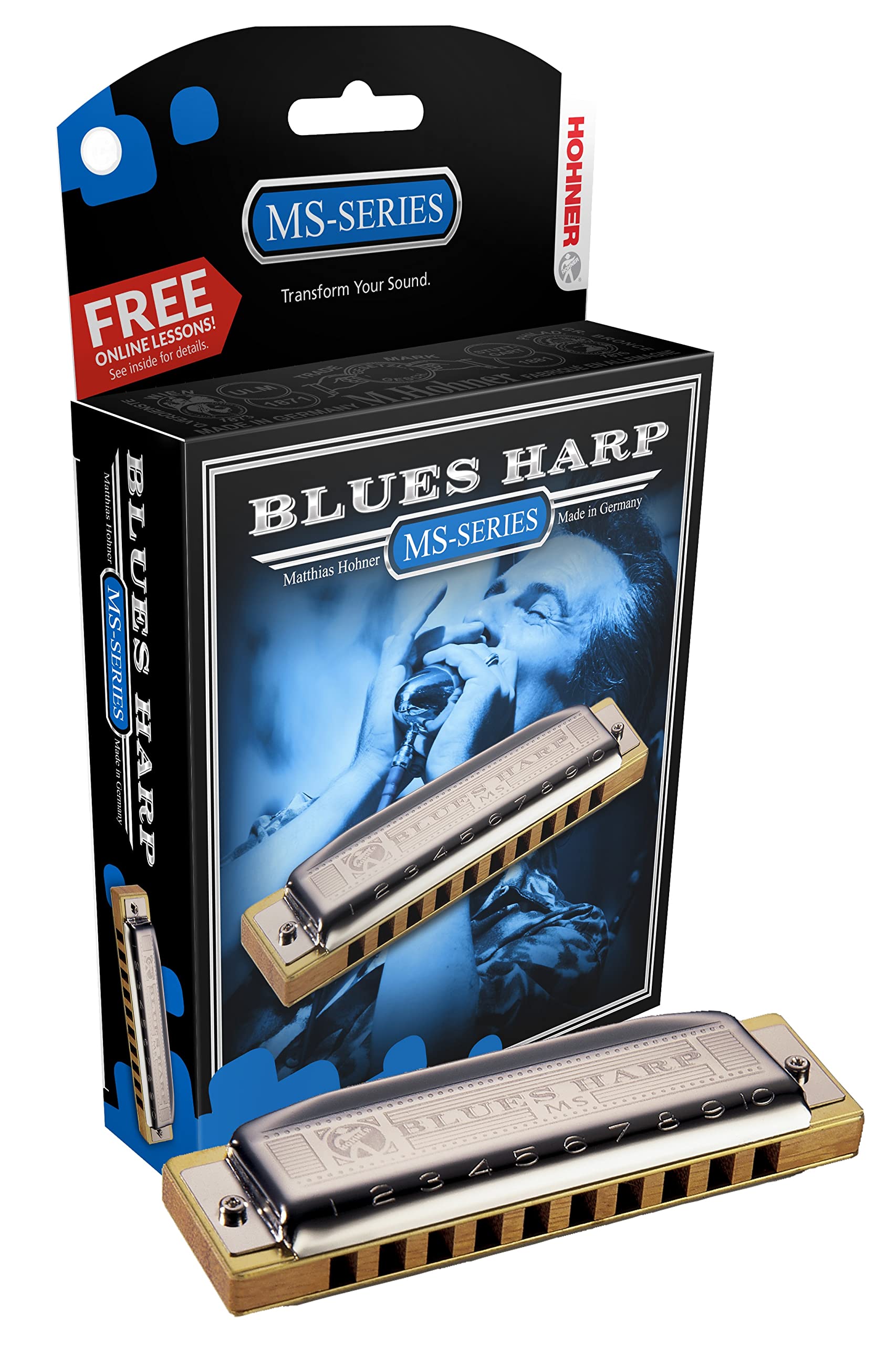 Hohner 532BX Blues Harp, Key of B Flat (532BX-Bb)