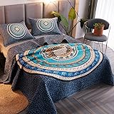 LAMEJOR Quilt Set Queen Size Bohemian Leopard Print 3-Piece Luxury Comforter Set Bedspread/Coverlet/Bed Cover Lightweight Microfiber Gray