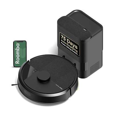 iRobot Roomba 105 Vac Robot Vacuum with AutoEmpty Dock - Self-Empties for 75 Days, Easy to use, Intense Power-Lifting Suction, LiDAR Navigation, Multi-Surface Cleaning, Cleans in Neat Rows