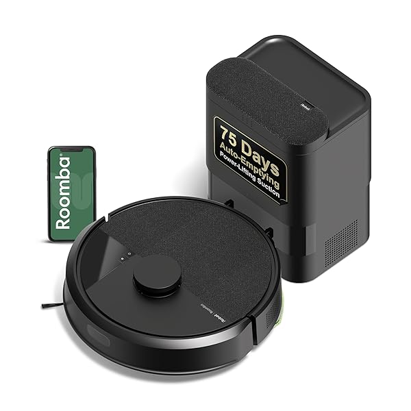 IROBOT ROOMBA 105 VAC ROBOT VACUUM WITH AUTOEMPTY DOCK FOR CARPET & HARD FLOOR – SELF-EMPTIES FOR 75 DAYS, EASY TO USE, INTENSE POWER-LIFTING SUCTION, LIDAR NAVIGATION, CLEANS IN NEAT ROWS
