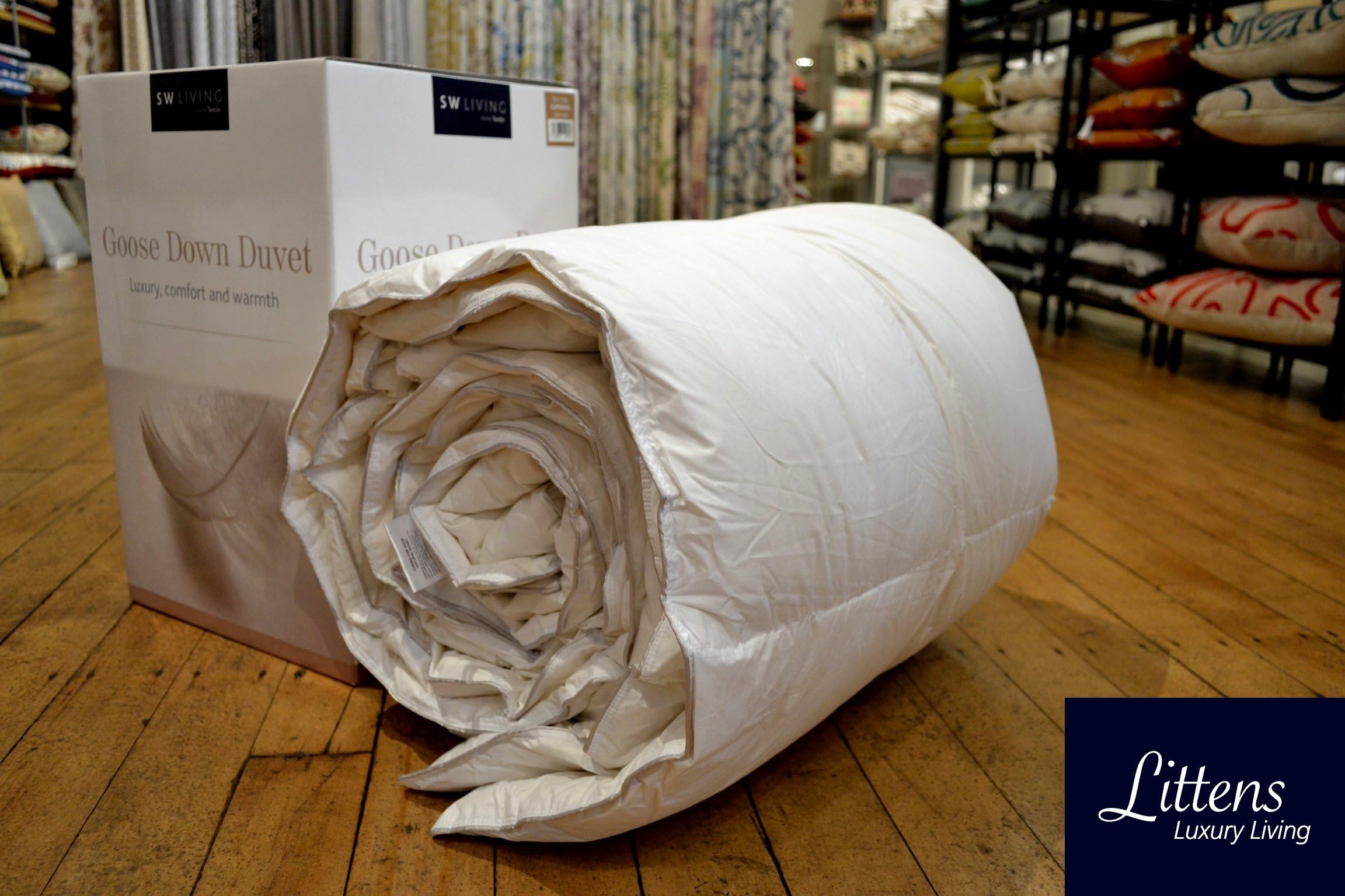 SW Living 10.5 Tog King Bed Size Premium 90% White Goose Down Duvet Quilt 280TC 100% Cotton Casing