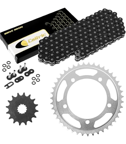 Amazon.com: Caltric Black Drive Chain And Sprocket Kit Compatible