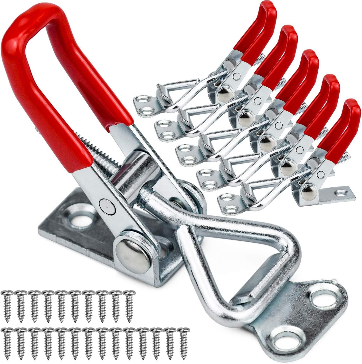 6 Pack Adjustable Toggle Latch Clamp with Screws, 330 Lbs 150Kg Holding Capacity, Model No. 4001