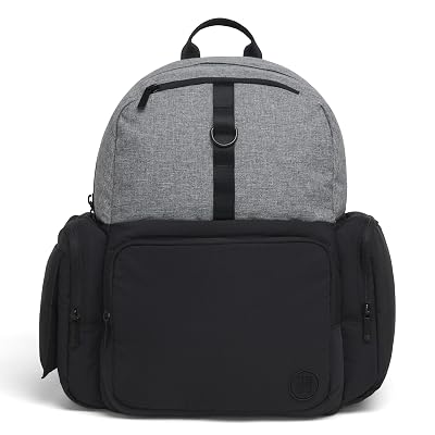 HUGGIES Unisex-adult Day Pack Diaper Backpack, Dark Grey Heather/Black, One Size