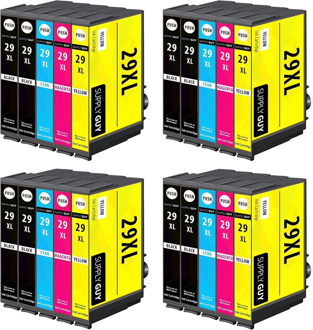 Supply Guy 20 XL Ink Cartridges Compatible Epson 29XL XP-235 XP-245 XP-335