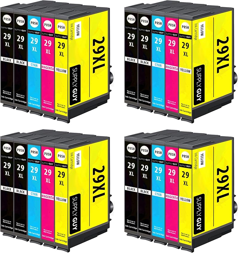 Supply Guy 20 XL Ink Cartridges Compatible Epson 29XL XP-235 XP-245 XP-335