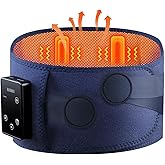 Cordless Heating Pad with Massager for Back Pain Relief, 47-60" Lower Back Massager Wearable Heating Pad for Cramps with 3 Heat & Timer, 4 Vibration, 5000mAh, Birthday Valentine's Gift for Men Women