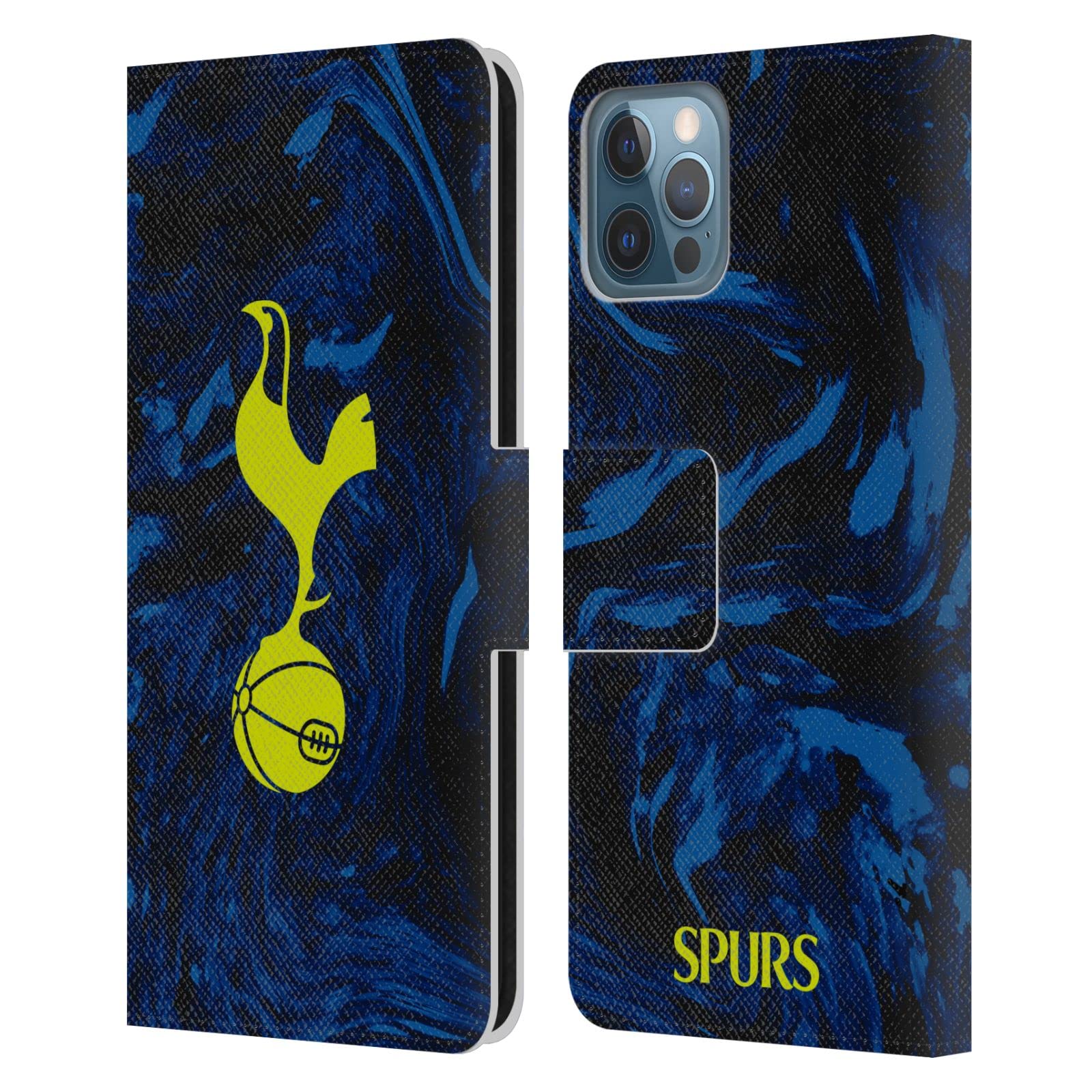 Head Case Designs Officially Licensed Tottenham Hotspur F.C. Away 2021/22 Badge Kit Leather Book Wallet Case Cover Compatible With Apple iPhone 12 / iPhone 12 Pro