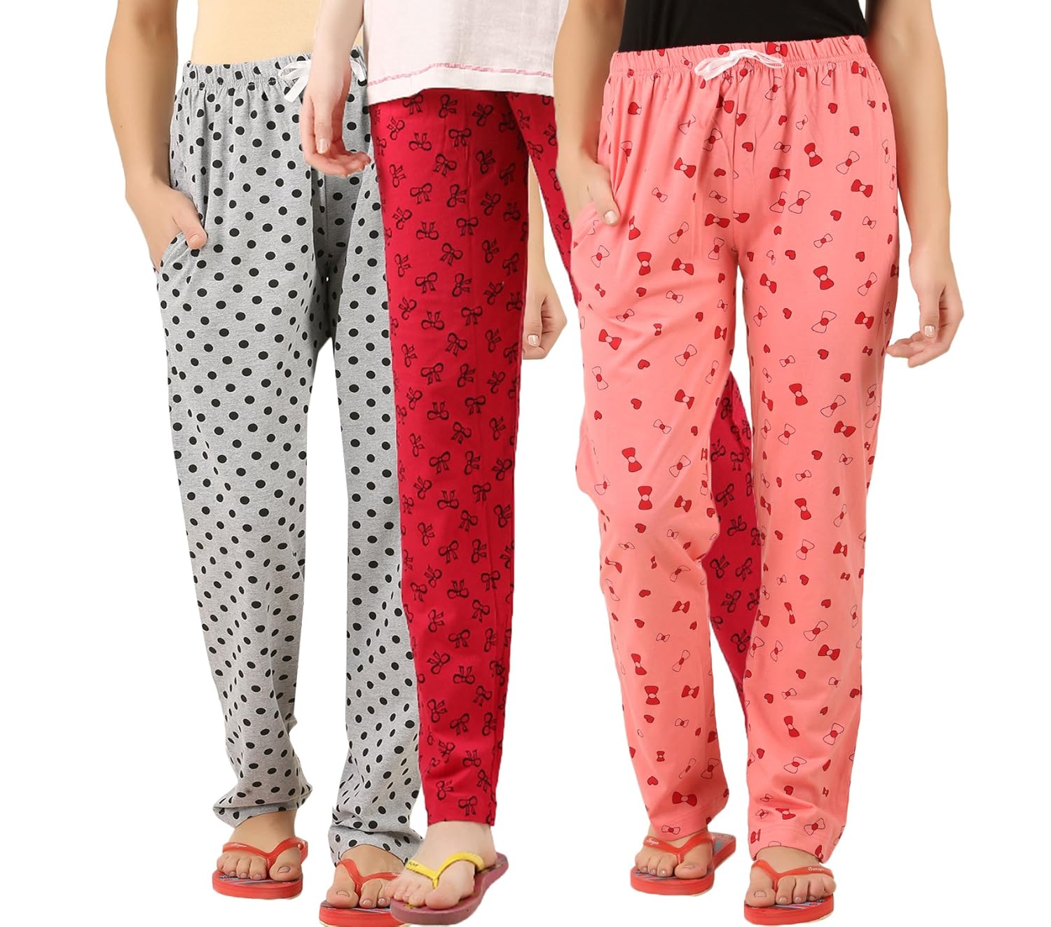 peach blossom womens nightwear printed pyjama pack of 3