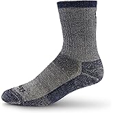 Minus33 Merino Wool USA Made - Crew Socks - All Season Lightweight - Hiking Socks - Mountain Heritage - Denim Heather - X-Large