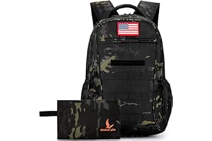 outdoor plus Camo Backpack for School,Army Military Boys Backpack for Elementary, 30L/40L Waterproof Day Pack for Outdoor
