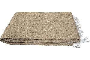 Open Road Goods Solid Color Mexican Yoga Blanket – Large Handwoven Throw for Yoga, Beach, Camping or Home – Soft and Durable Cotton Blend