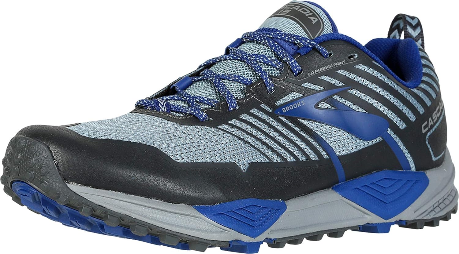 Buy Brooks Men Cascadia 13 Grey/Blue/Ebony Trail Running