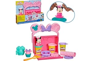 Play-Doh Disney Junior Mickey Mouse Clubhouse On-The-Go Bakery Playset avec Minnie Mouse, jouets préscolaires, cadeaux d'art 