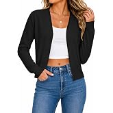 U.Vomade Cropped Cardigan Sweaters for Women Bolero Shrug Sweater S-XL | Soft Lightweight Knit Sweaters Open Front Casual Daily Wear