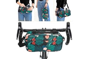 BEEYEO Bike Handlebar Bag, Bike Basket Front, Bicycle Front Bag, Waterproof Bikes Frame Bag with Shoulder Strap Bicycle Stora