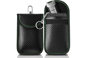 Meliya Faraday Pouch Bag for Car Keys, RFID Signal Blocking Holder, Faraday Key Fob Protector, Anti-Theft Key Fob Case (Green)