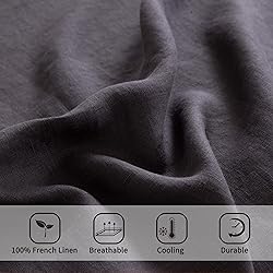 ATLINIA 100% Pure Flax Linen Bedding Set - Stone