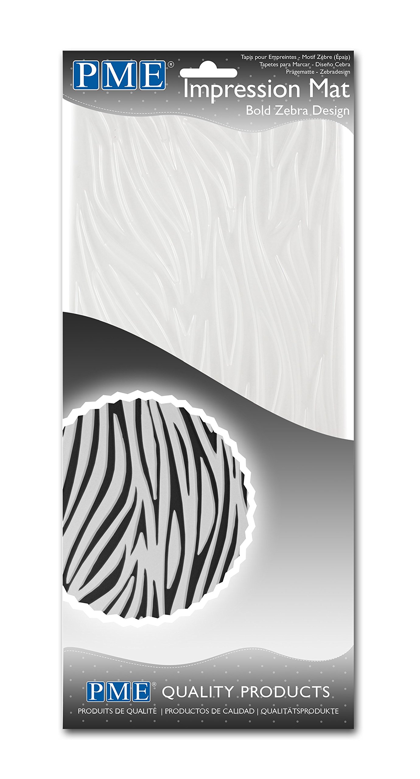 PME IM200 Bold Zebra Design Impression Mat, 15x0.1x30.5 cm