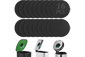 16Pack Charcoal Filters for Compost Bucket - ROOKEA 6.7Inch Activated Charcoal Filters Countertop Bin Pail Replacements Home Bucket Refill Sets to Keep Odors Away