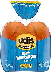 Udi's Gluten Free Classic Hamburger Buns, Frozen, 10.4 oz. 4-Count