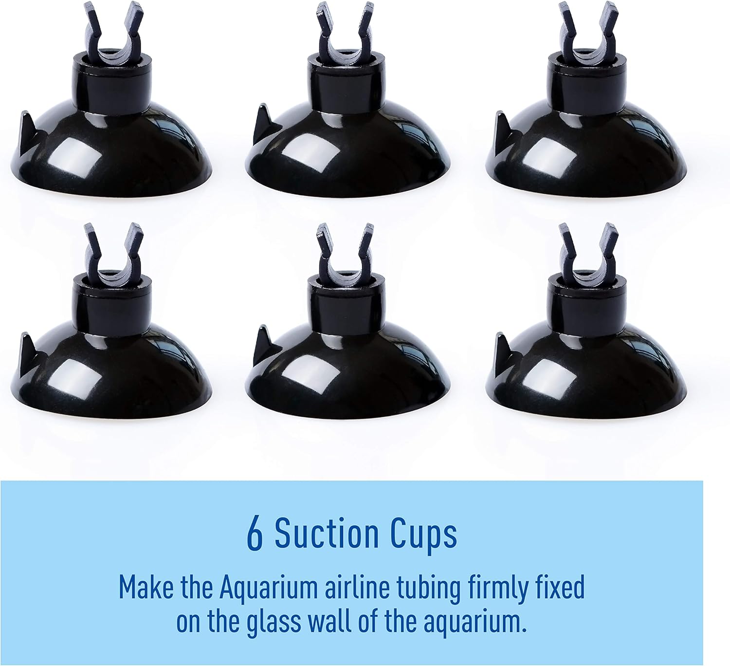 WOW Design 3/16-Inch Professional Flexible Airline Tubing Standard Aquarium Air Pump Accessories with Check Valves, Suction Cups and Connectors, 20 Feet (Clear-Black) : Pet Supplies