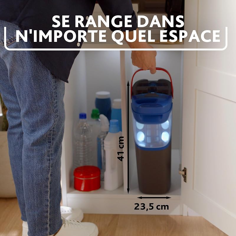 - H2pro Balai Plat - Système Innovant à Double Réservoir Distinct - Balai Plat avec Recharge Microfibre - Sépare l'eau Propre et Sale pour Une Hygiène Impeccable - Design Ergonomique