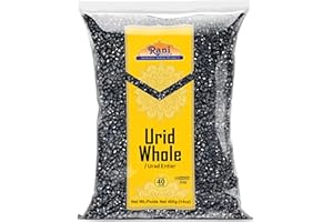 Rani Urid/Urad Whole Black (Matpe Beans with Skin) Indian Lentils 14oz (400g) ~ All Natural | Gluten Friendly | Non-GMO | Veg