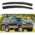 IG Window Visor for 1980-1996 Ford Bronco & F150-F350, Rain Guard Tape-On Durable Side Vent Window Deflector for Ford F250 HD 1997