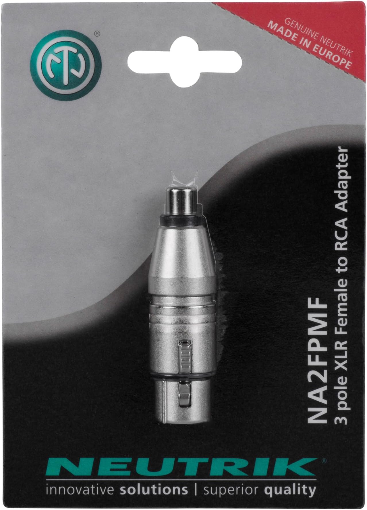Neutrik NA2FPMF-POS 3 Pin XLR Female to Phono Socket Adaptor