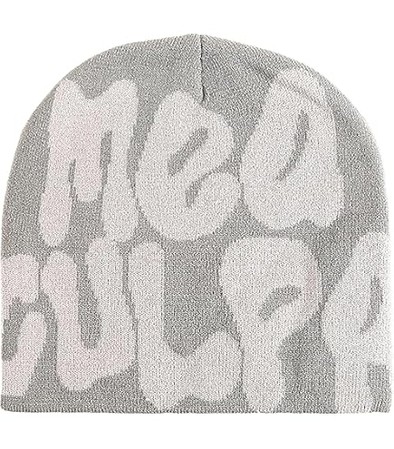 Fashion Knit Beanie with Cross Pattern Y2K Unisex Soft Jacquard