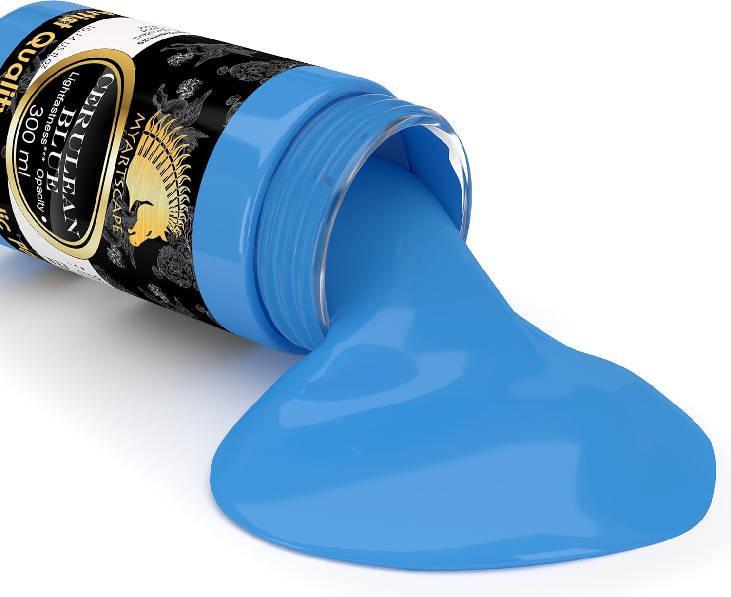 Acrylic Paint Set - 12 x 300ml Bottles - Heavy Body - Lightfast - Artist Quality Paints by MyArtscape