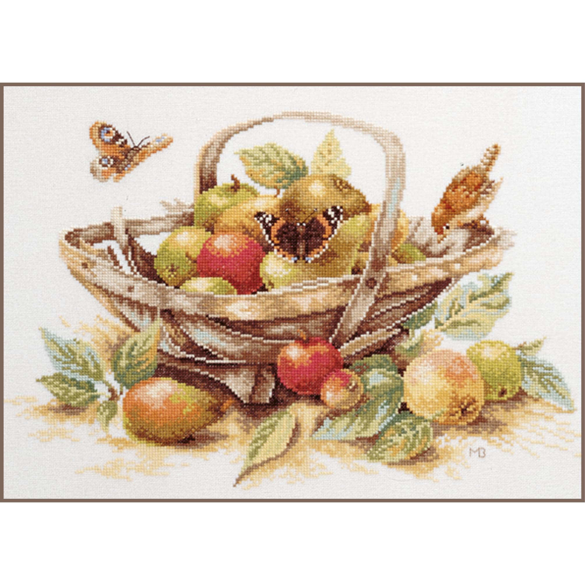 Lanarte Counted Cross Stitch Kit: Summer Fruit, NA, 39 x 29cm