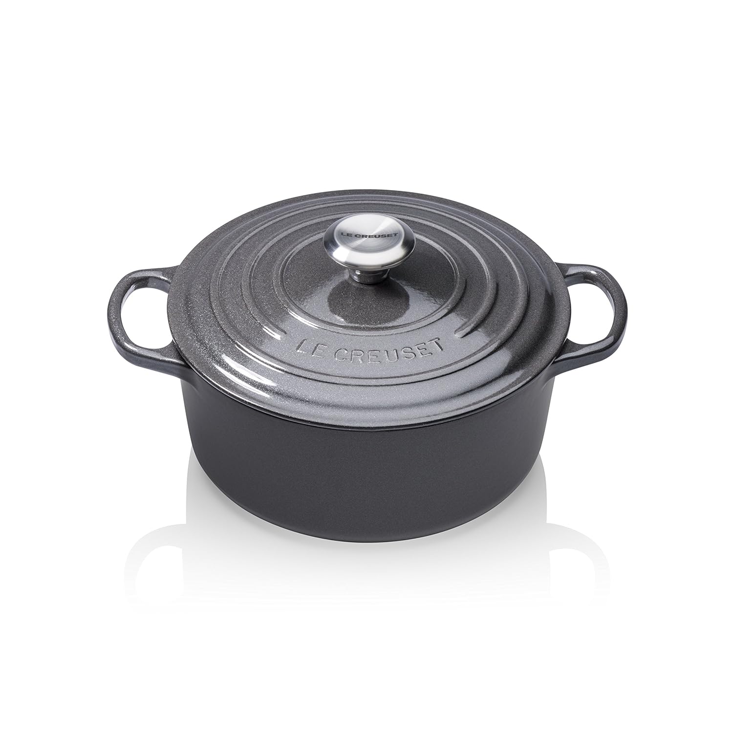 Le Creuset Cocotte Redonda, Colado Esmaltado, Hierro Fundido, Gris, 24