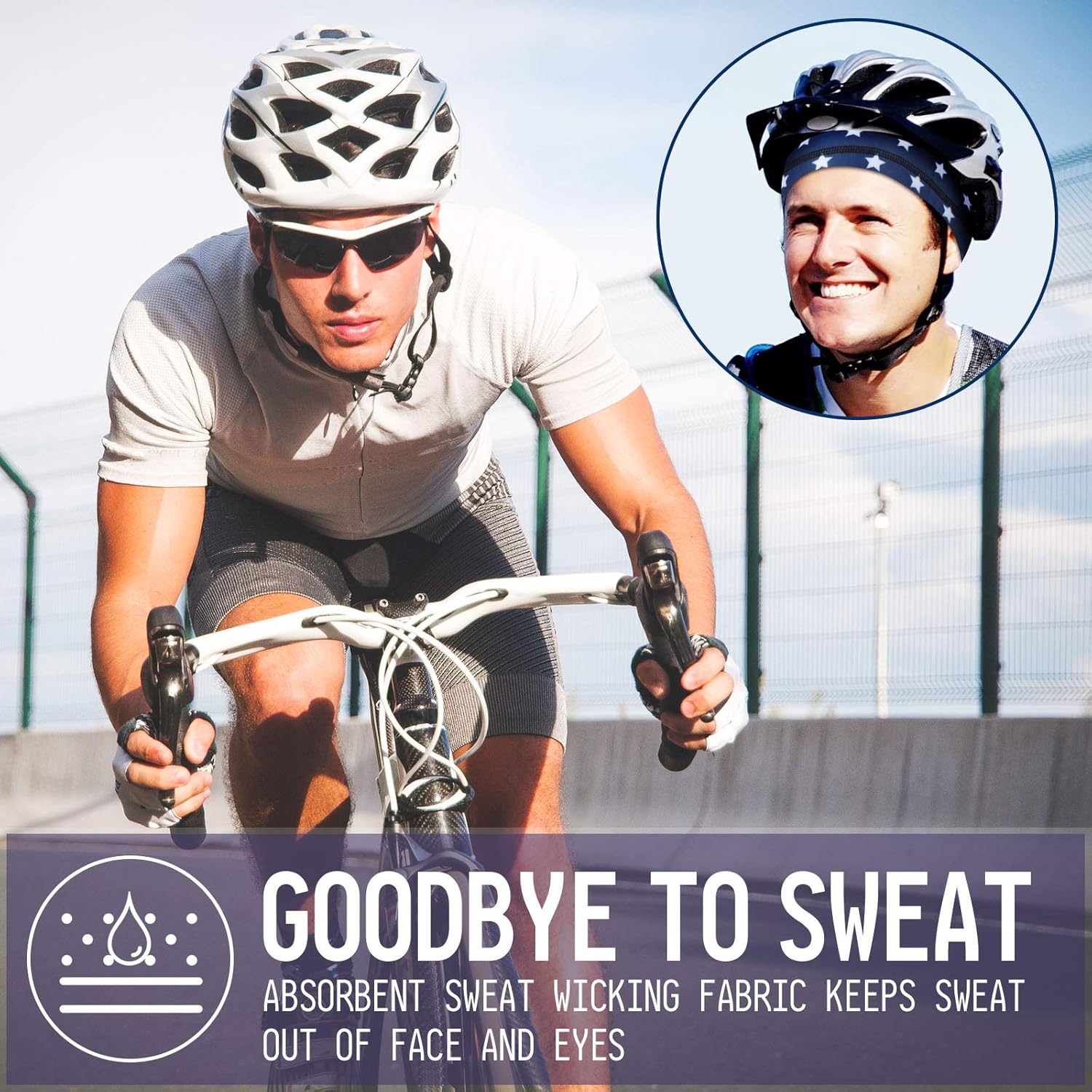 9 Pieces Cycling Caps Helmet Liner Cooling Beanie Caps Sweat Wicking Caps Sports Running Hats (Classic Pattern): Clothing