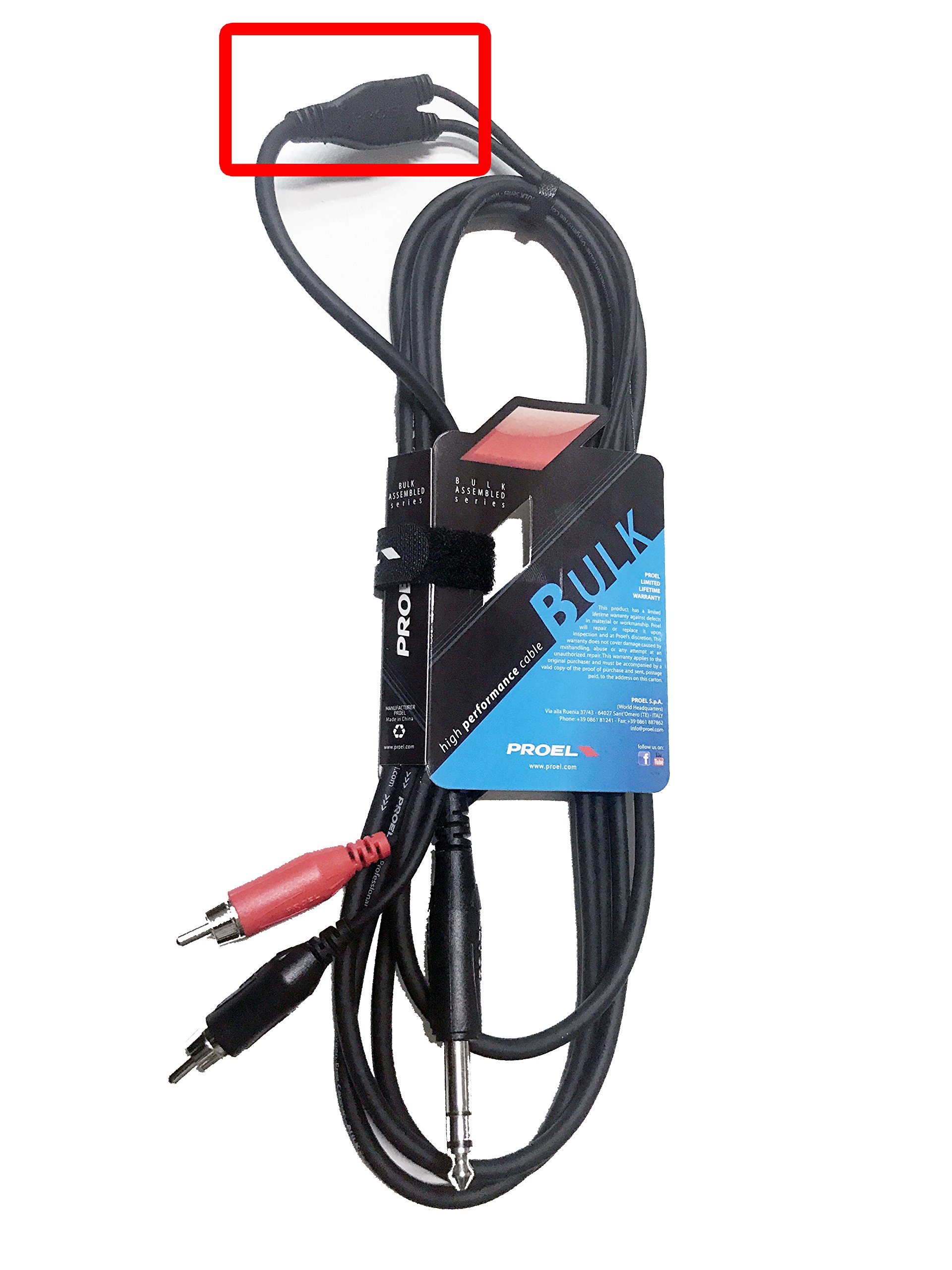 Proel bulk550lu3 Audio Cable – Audio Cables (6.35 mm, 2 X RCA, Male, Male, Right, Right)