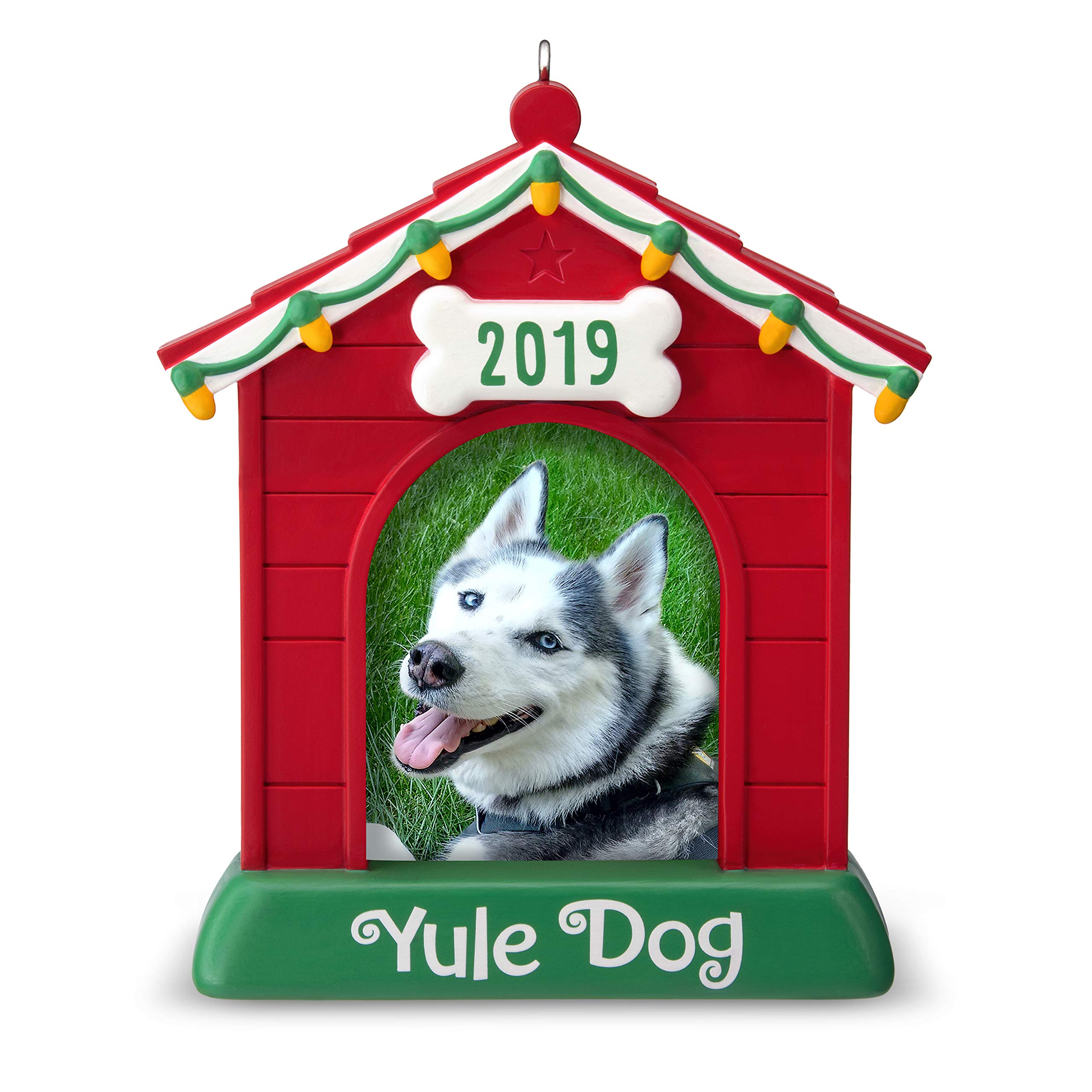 Hallmark Keepsake Christmas Ornament 2019 Year Dated Yule Dog House Photo Frame