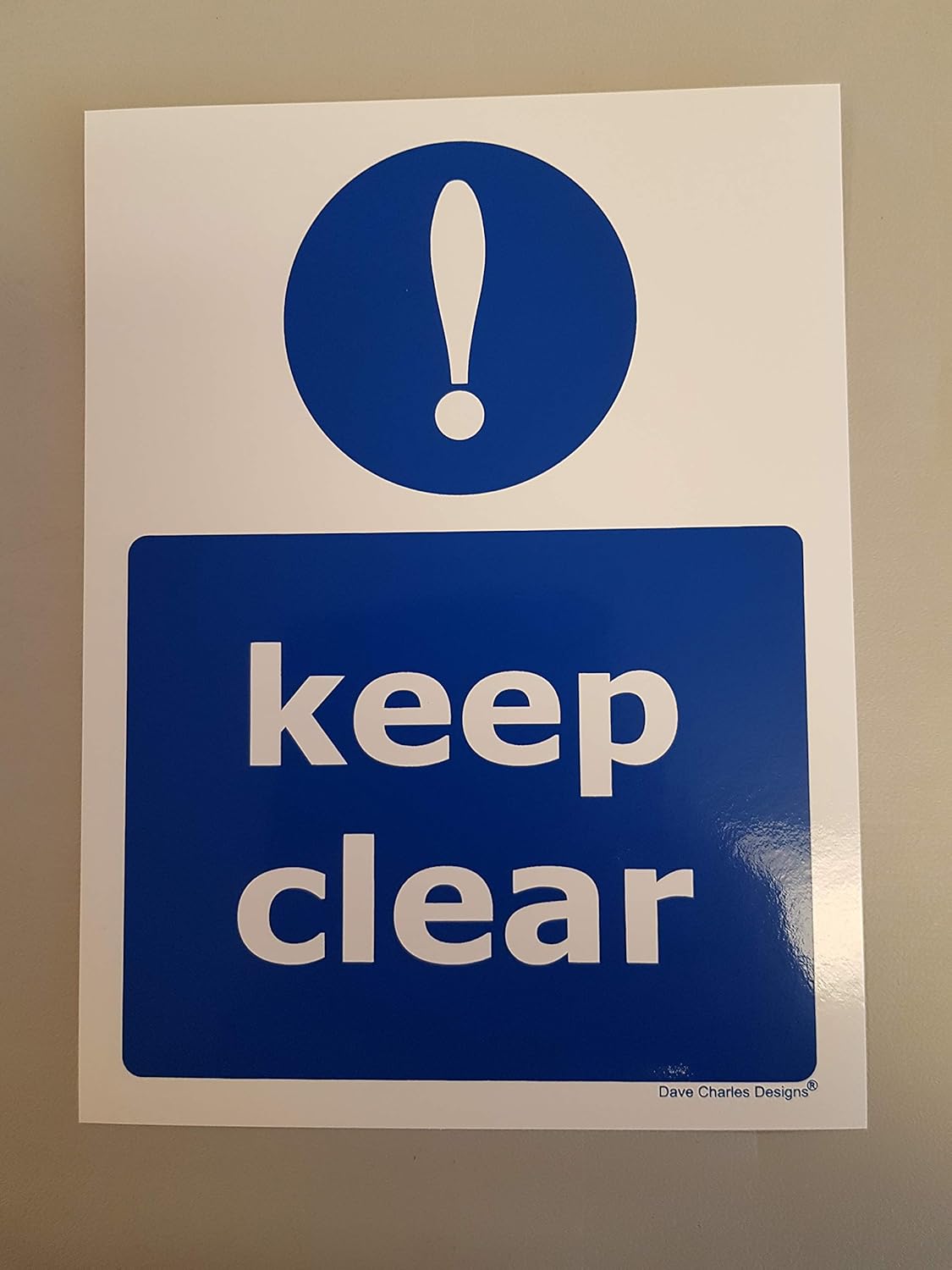 Keep Clear Sign Self Adhesive Vinyl Sticker 150mm x 200mm The