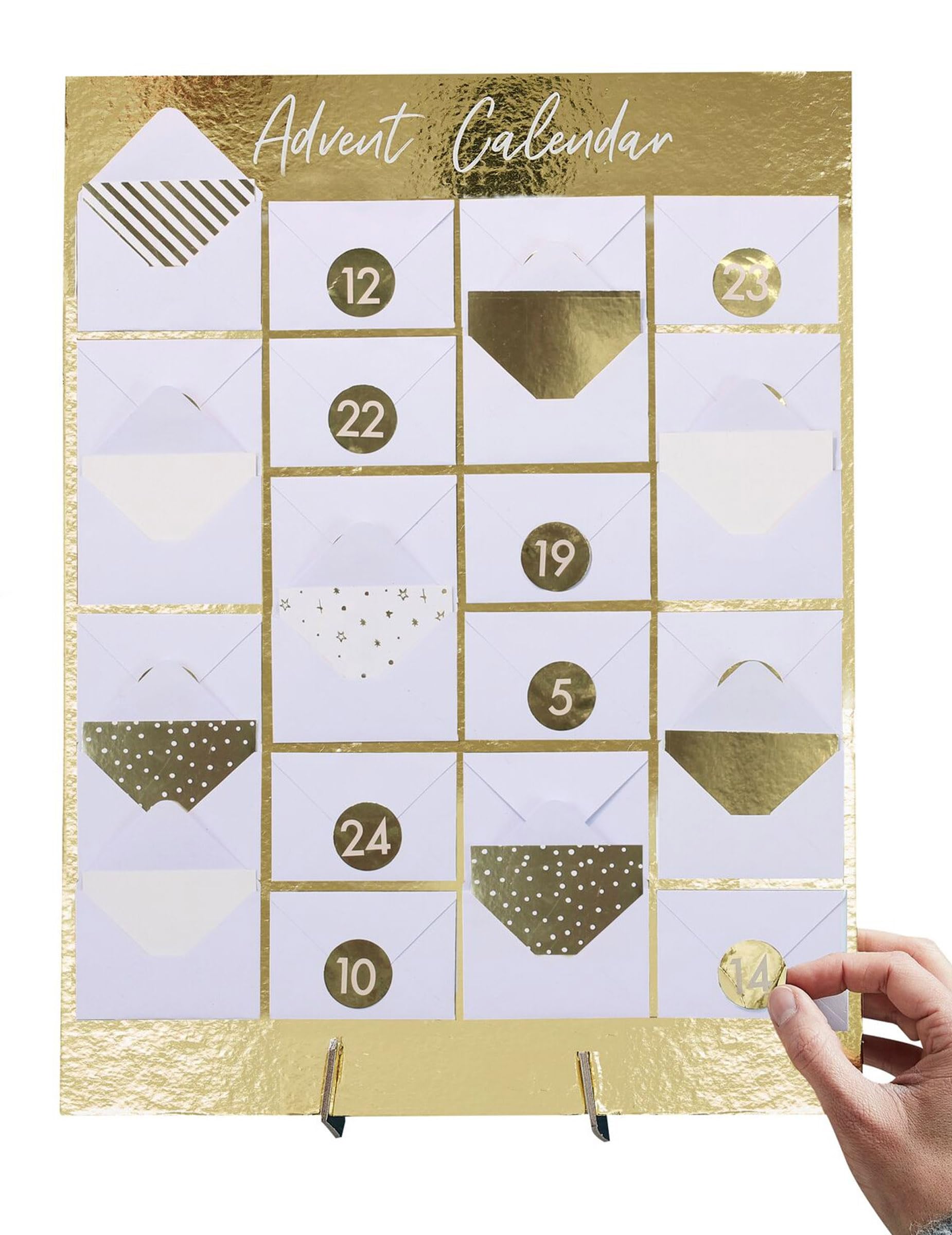 Ginger Ray Gold Envelope Personalised Advent Christmas Calendar Decoration